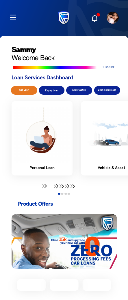 Stanbic loan services dashboard