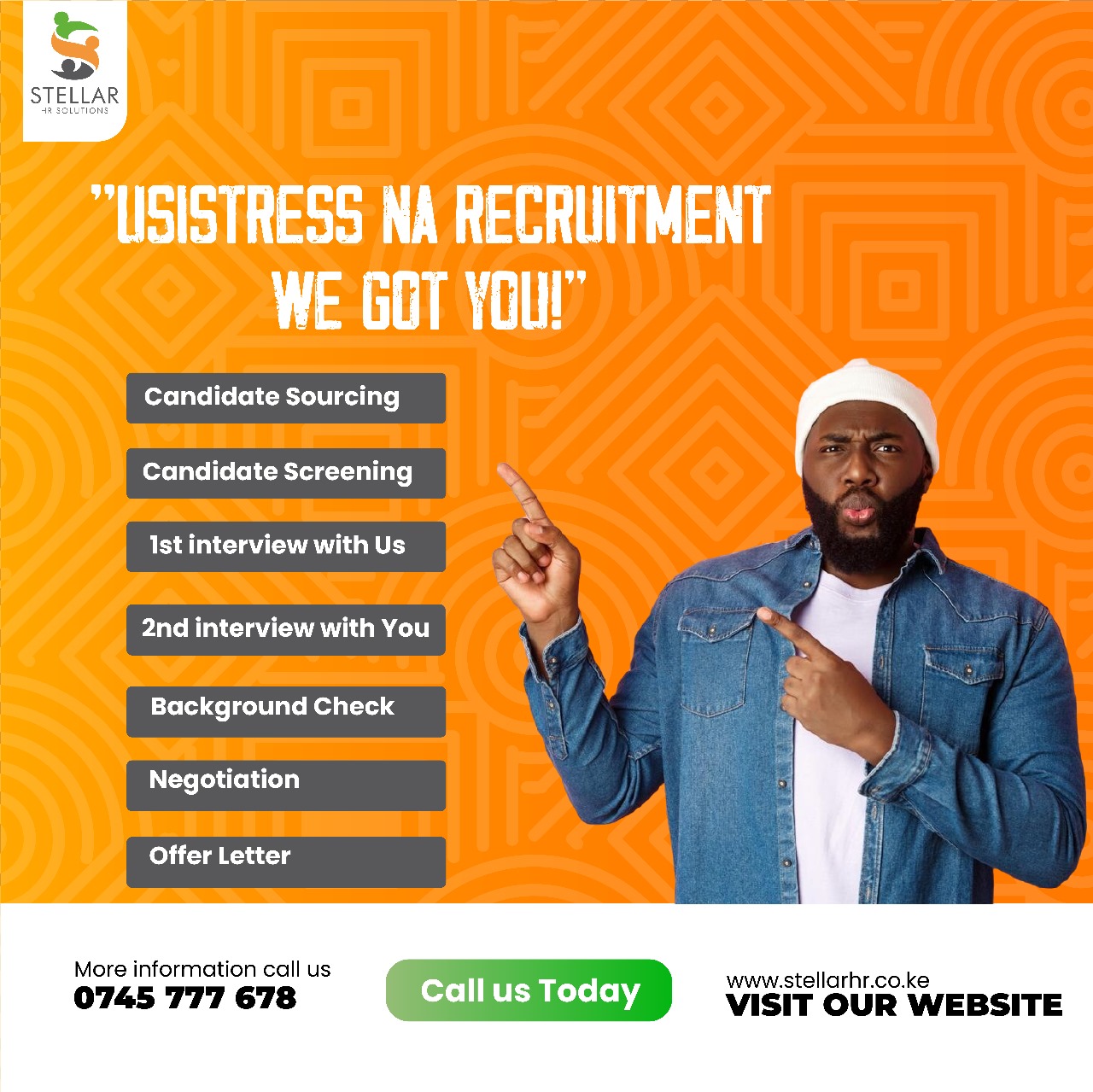 Orange Stellar HR recruitment services campaign poster